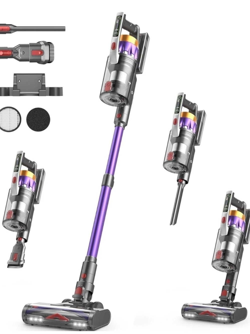 Cordless Stick Vacuum Cleaner - Purple